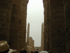 LOOKING THROUGH HYPOSTYLE HALL