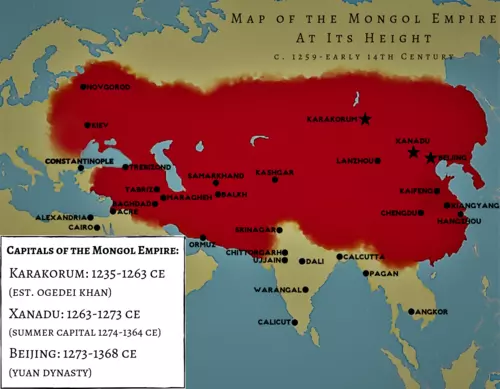 Moğol İmparatorluğu Haritası